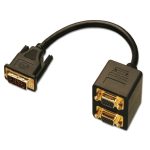 dvi male 24+5 to vga female Y splitter