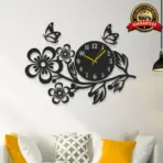 Black bird clock wall