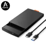 Axotic USB 3.0 Portable HDD SSD hardrive Case - External 2.5" Hard Drive Case 5Gbps High Speed Fast Data Transfer (ONLY CASE)