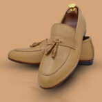 Milled Grain Tan Tassel Shoes
