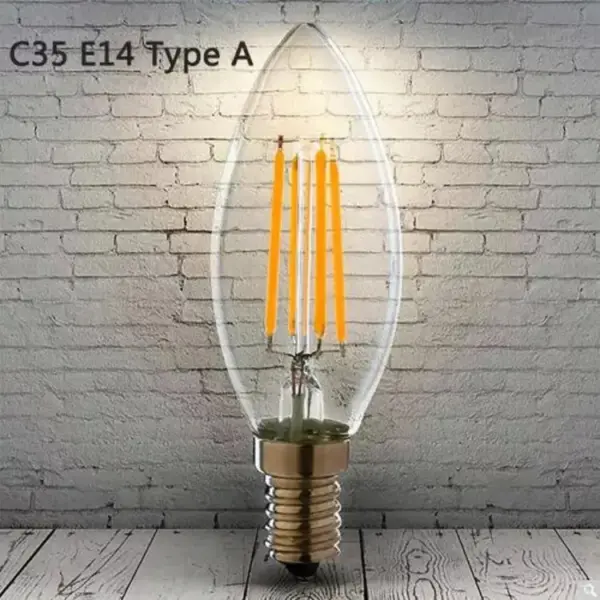 Retro LED Light Bulb E27 E14 4W 220V Retro Lamp Vintage Candle Light Globe Ball Led Filament Bulb Bombillas LED Edison Bulb High Transmittance