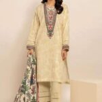 3 Pcs Women's Unstitched Lawn Printed Suit