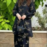 2 Pcs Women's Stitched Linen Suit