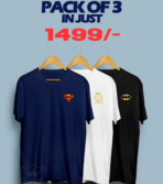 Cotton Jersey Printed Crew Neck T-Shirt -Pack Of 3
