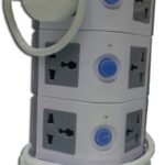 Power Strip Multi Switch Vertical Socket Outlet + 2 USB Port