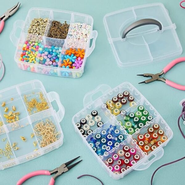 3layers 18 grids storage square plastic boxes
