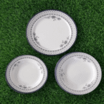 Set Of Three Printed Dinner Plates Small Medium Large Size - Image 2
