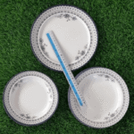 Set Of Three Printed Dinner Plates Small Medium Large Size