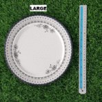 Set Of Three Printed Dinner Plates Small Medium Large Size - Image 3