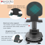 YESIDO C85 Folding Cell Phone Mobile Tablet Holder