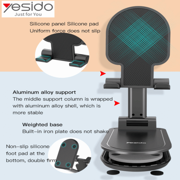 YESIDO C85 Folding Cell Phone Mobile Tablet Holder