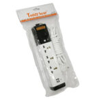 3 Sockets Power Extension With 2 USB Ports - White - Image 2