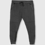 Charcoal Cotton Basic Fit Trouser for Men BKBZ