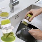Dish Washing Brush With Liquid Dispenser Storage Stand - Image 3