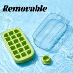 Ice Cube Tray Water Bottle with Lid and Bin - Image 5
