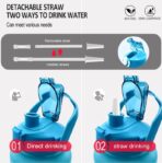 3Pcs Gradient Plastic Sports Water Bottle