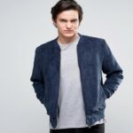 Mens Suede Bomber Jacket SBN98