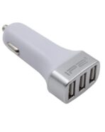 IP2 Car Charger IP203 - Triple Port - Silver - Image 3