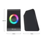 Kisonli X28 RGB USB Bluetooth Speaker – 3D Surround Desktop Mini Speaker for PC, Mobile, & Party Use - Image 4