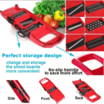Vegetable Cutter Slicer Grater Chopper Six Interchangeable Blades - Image 2