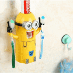 Minion Toothpaste Dispenser with 2 Brush Holder - Image 3