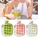 Ice Cube Tray Water Bottle with Lid and Bin - Image 6