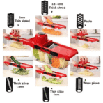 Vegetable Cutter Slicer Grater Chopper Six Interchangeable Blades - Image 6