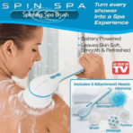 Electric Shower Brush 5 In 1 Spin Spa Bath Scrubber - Image 5