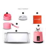6 Blade 400Ml Mini Juicer Rechargeable Electric Fruit Juicer - Image 2