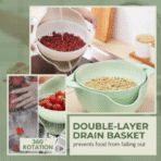 Rotatable Double Layer Drain Basket(Pack of Two) - Image 3
