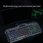 Gt-5 metal back light gaming keyboard rainbow with suspended key - Image 5