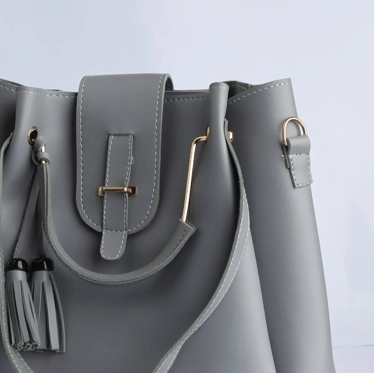 3 piece set PU Soft Leather Hand and Shoulder Bag For Women - Image 4