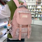Multi-Pocket Kids School Bag,LightWeight Backpack For Girls With Out Keychain & Badges School Bag For Girls - Image 3