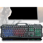 Gt-5 metal back light gaming keyboard rainbow with suspended key - Image 4