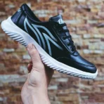 Jaf Spot Running Sneakers-black with white lines