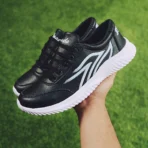 Jaf Spot Running Sneakers-black with white lines - Image 3